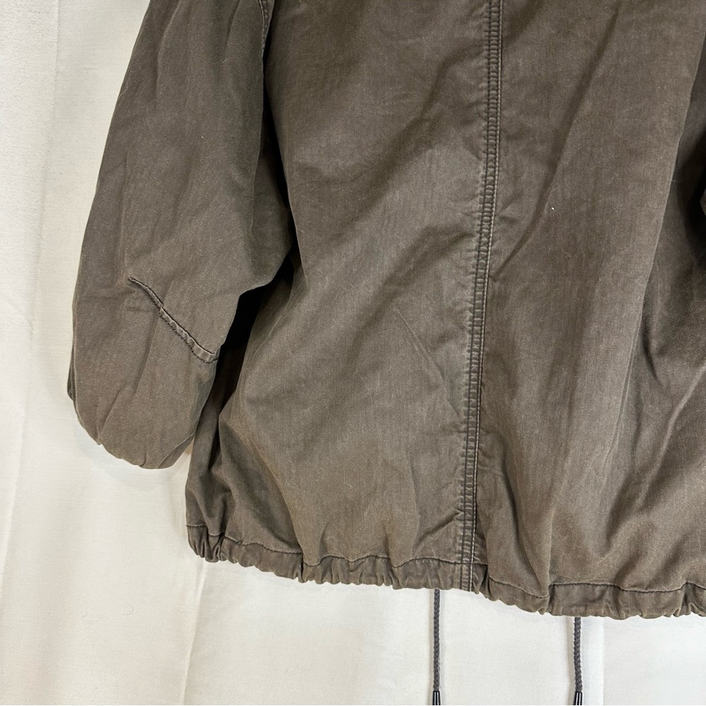 FREE PEOPLE Women’s Size S Jacket Coat Oversized Cotton Drawstring Waist - Picture 15 of 16